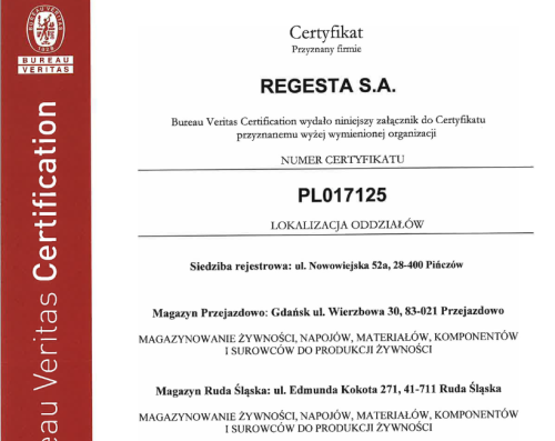 Certyfikacja HACCP - system zarządzania bezpieczeństwem żywności